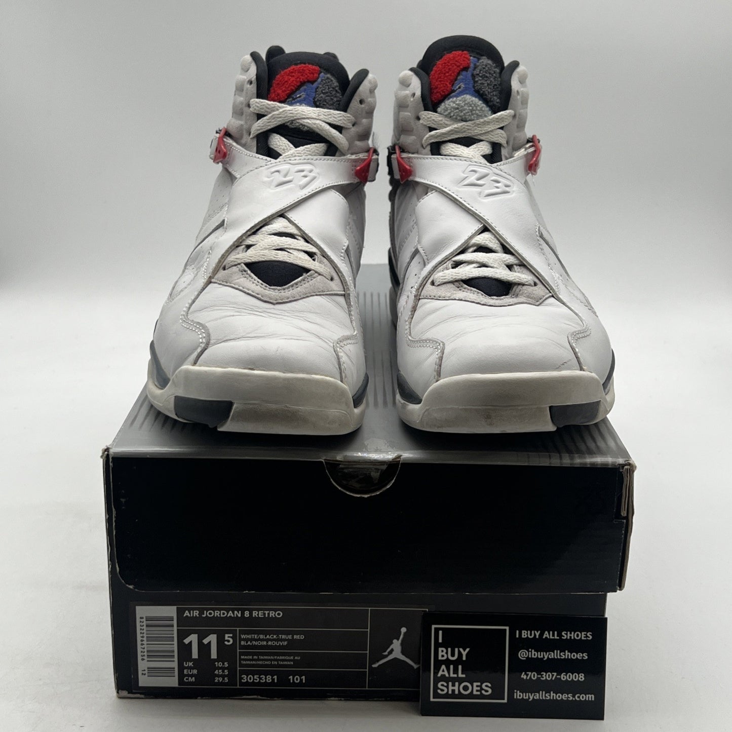 Size 11.5 - Air Jordan 8 Retro 2003 Bugs Bunny (305381-101)