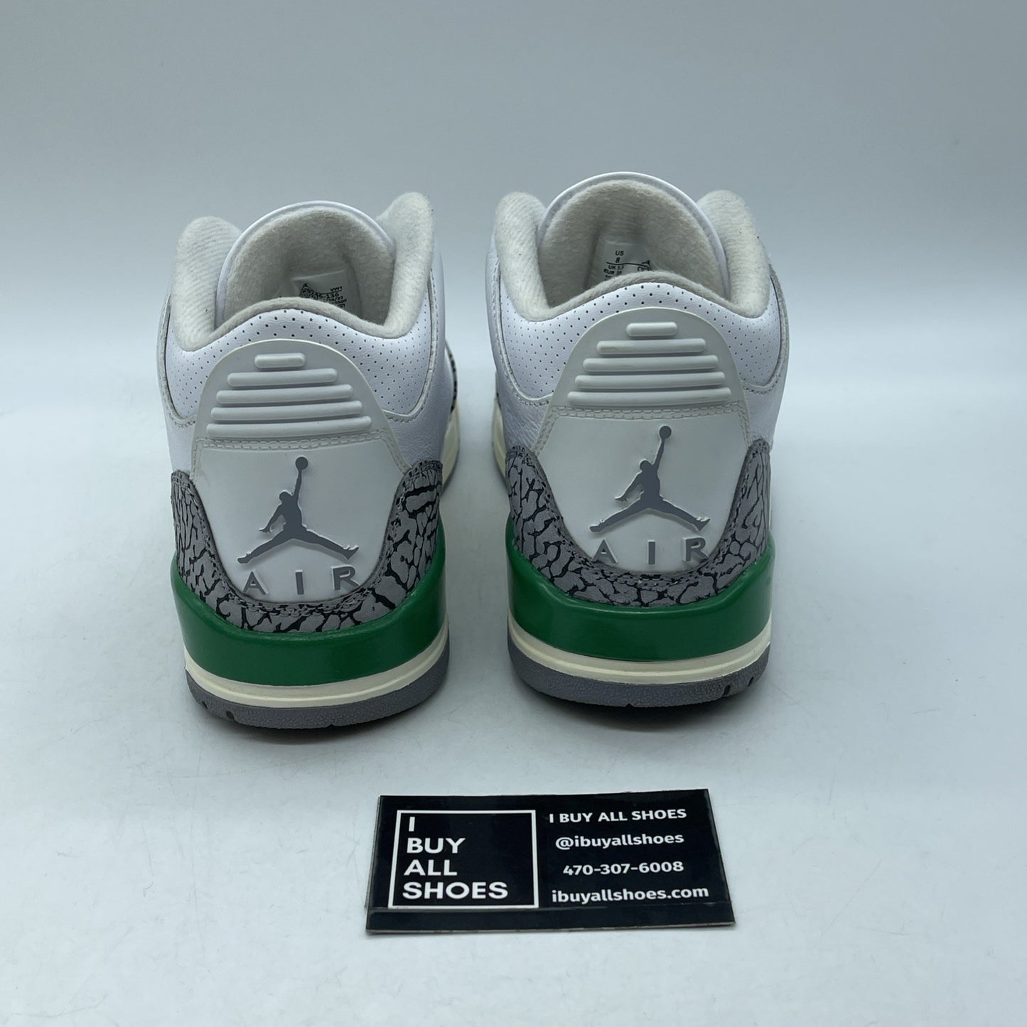Size 8W - Nike Air Jordan 3 Retro Lucky Green Leather Grey (CK9246-136)