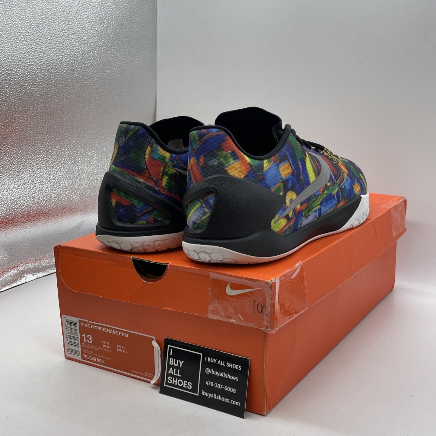Size 13 - Nike Hyperchase Net Collectors Society Grey Suede Leather (705369-900)