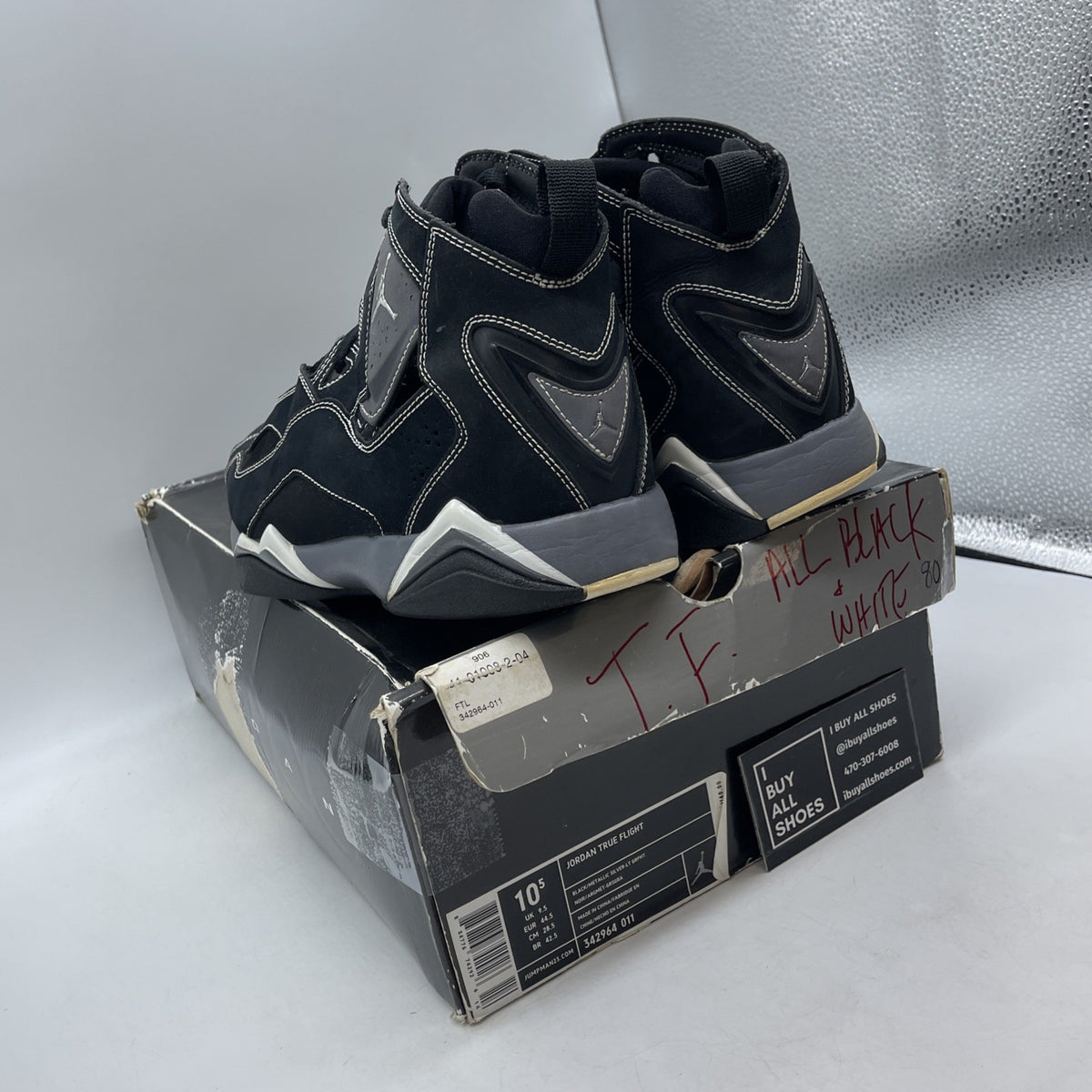 Size 10.5 - Air Jordan True Flight Black (342964-011)
