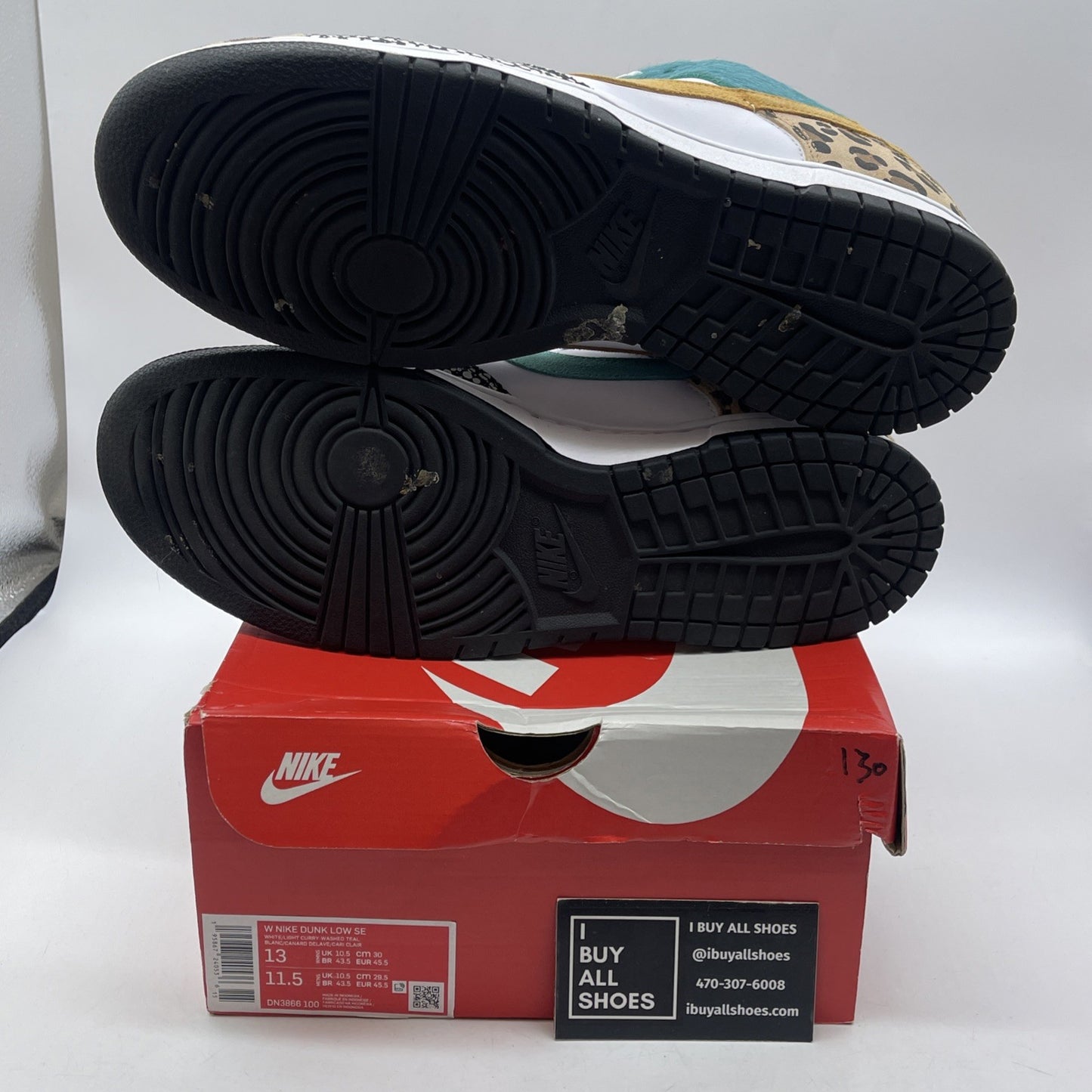 Size 13W - Nike Dunk SE Low Safari Mix White Black Suede Leather (DN3866-100)