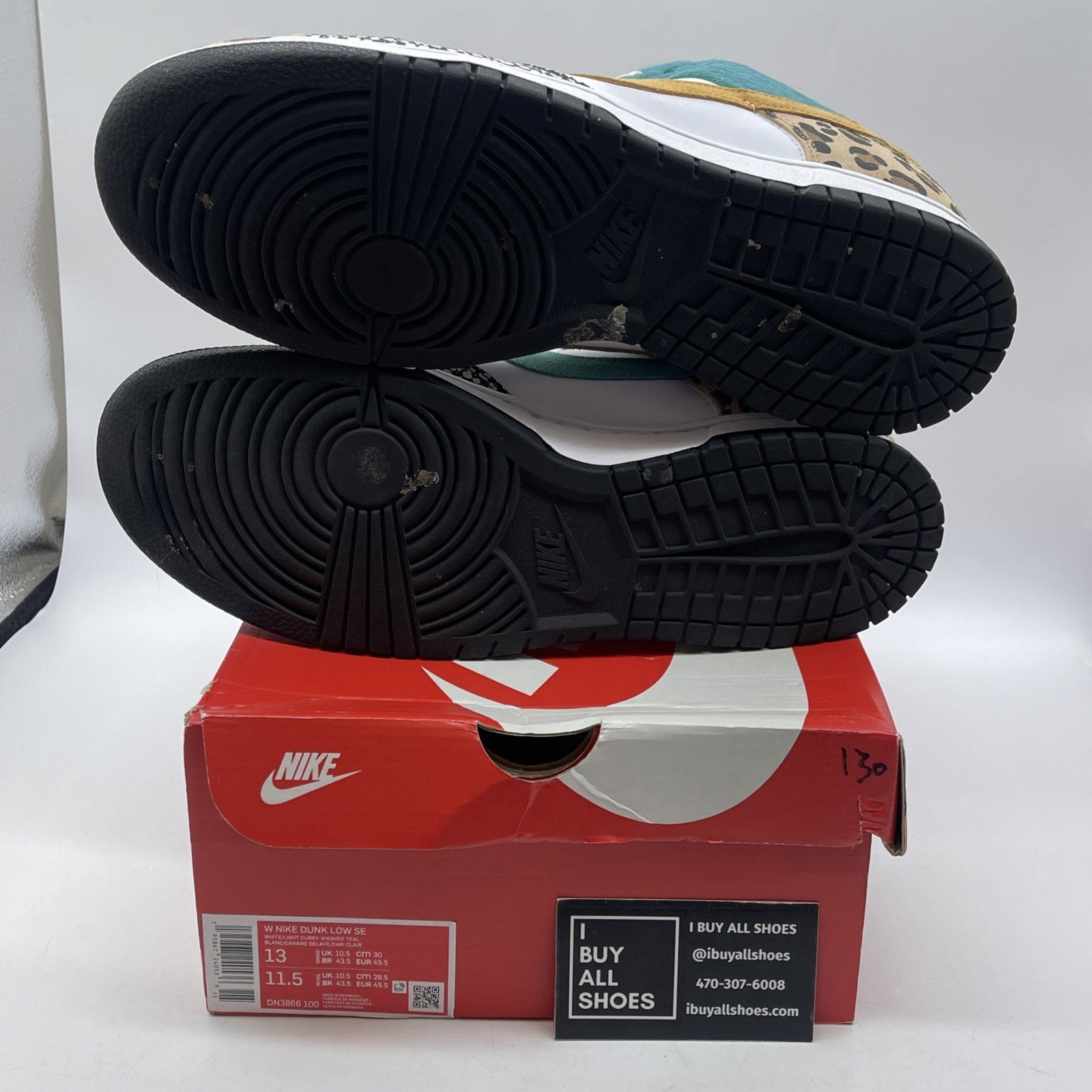 Size 13W - Nike Dunk SE Low Safari Mix White Black Suede Leather (DN3866-100)