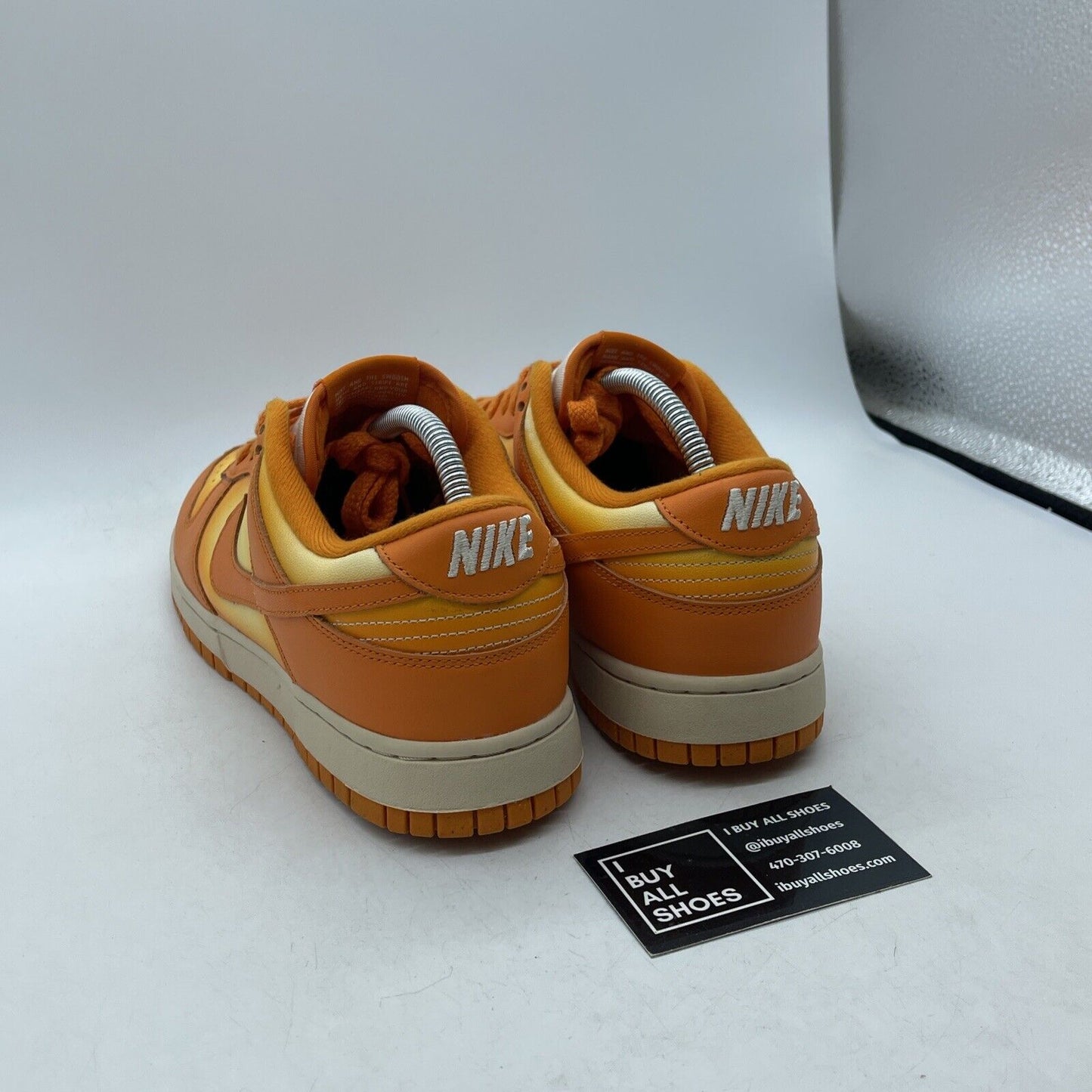 Size 10.5W - Nike Dunk Low Magma Orange White Leather Suede (DX2953-800)