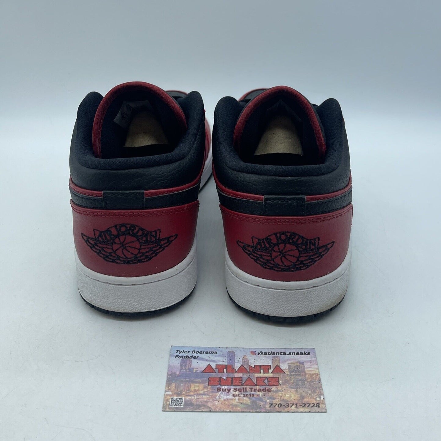 Size 12 - Air Jordan 1 Low Reverse Bred Red Black White Leather (553558-605)