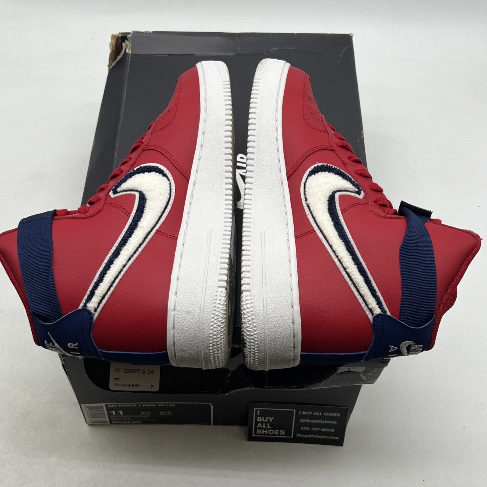 Size 11 - Nike Air Force 1 '07 LV8 High Red (806403-603)
