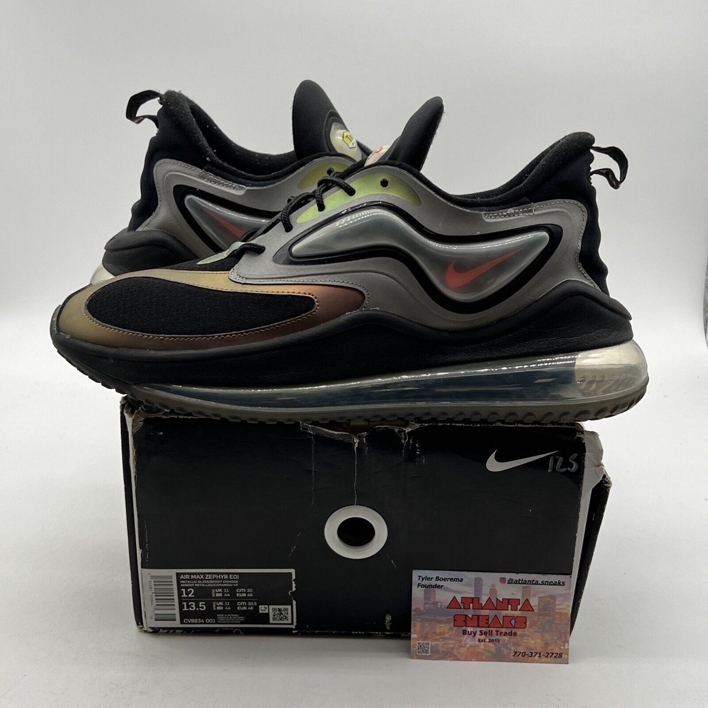 Size 12 - Nike Air Max Zephyr Evolution of Icon Black Grey (CV8834-001)