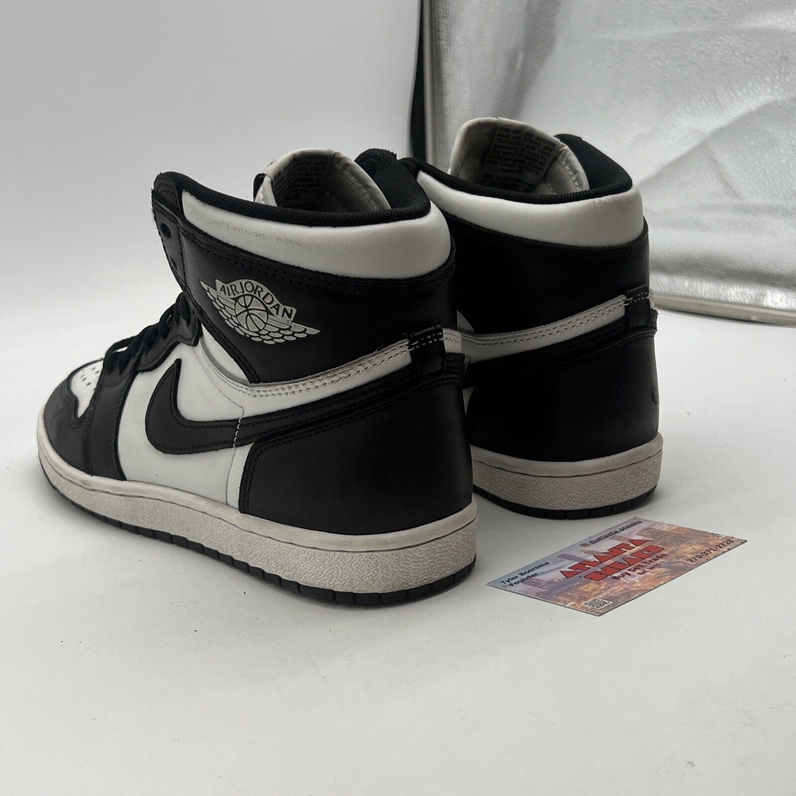 Size 8 - Air Jordan 1 Retro '85 OG High Black White (BQ4422-001)