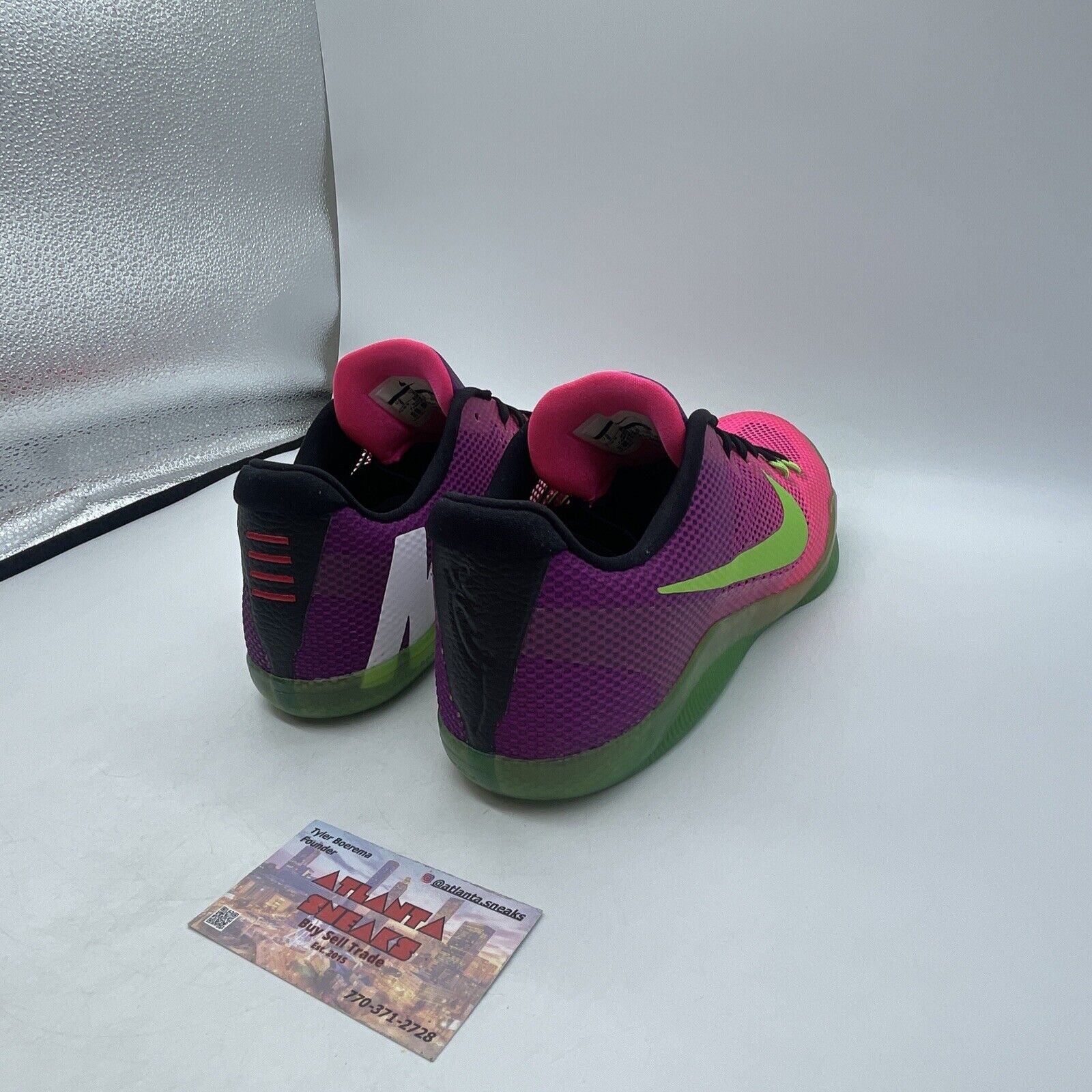 Size 9 - Nike Kobe 11 Mambacurial Pink Purple Green Black White (836183-635)