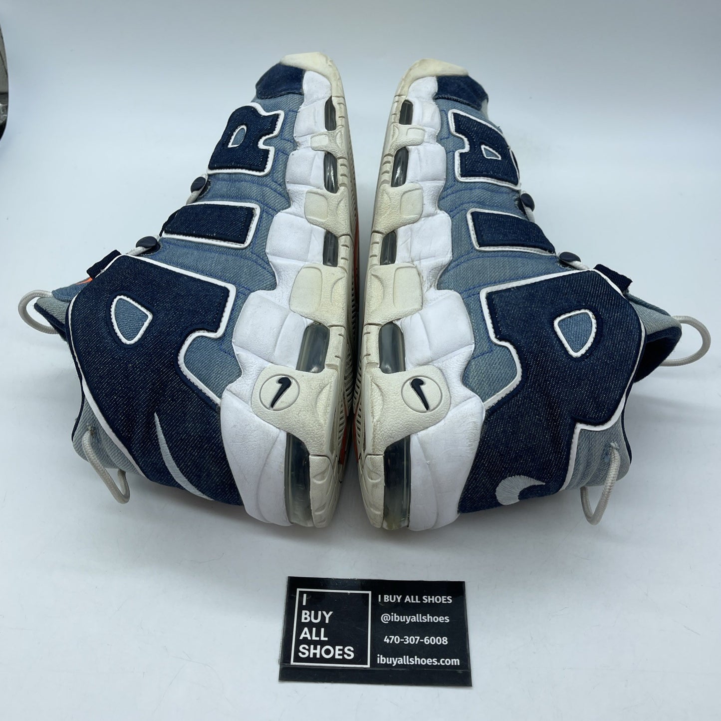 Size 10.5 - Nike Air More Uptempo 96 Denim Blue White Suede (CJ6125-100)