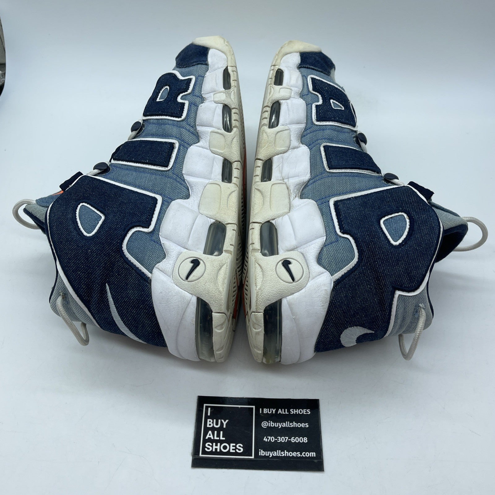 Size 10.5 - Nike Air More Uptempo 96 Denim Blue White Suede (CJ6125-100)