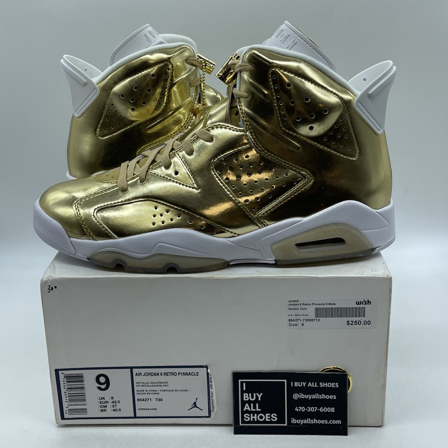 Size 9 - Air Jordan 6 Retro Pinnacle (854271-730)
