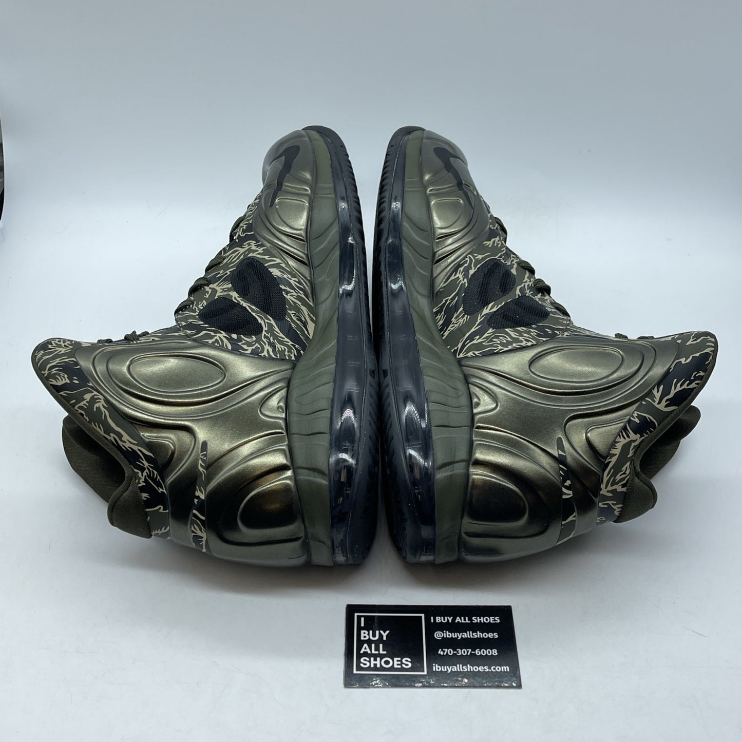 Size 13 - Nike Air Max Hyperposite Tiger Camo Green Black Leather (524862-300)