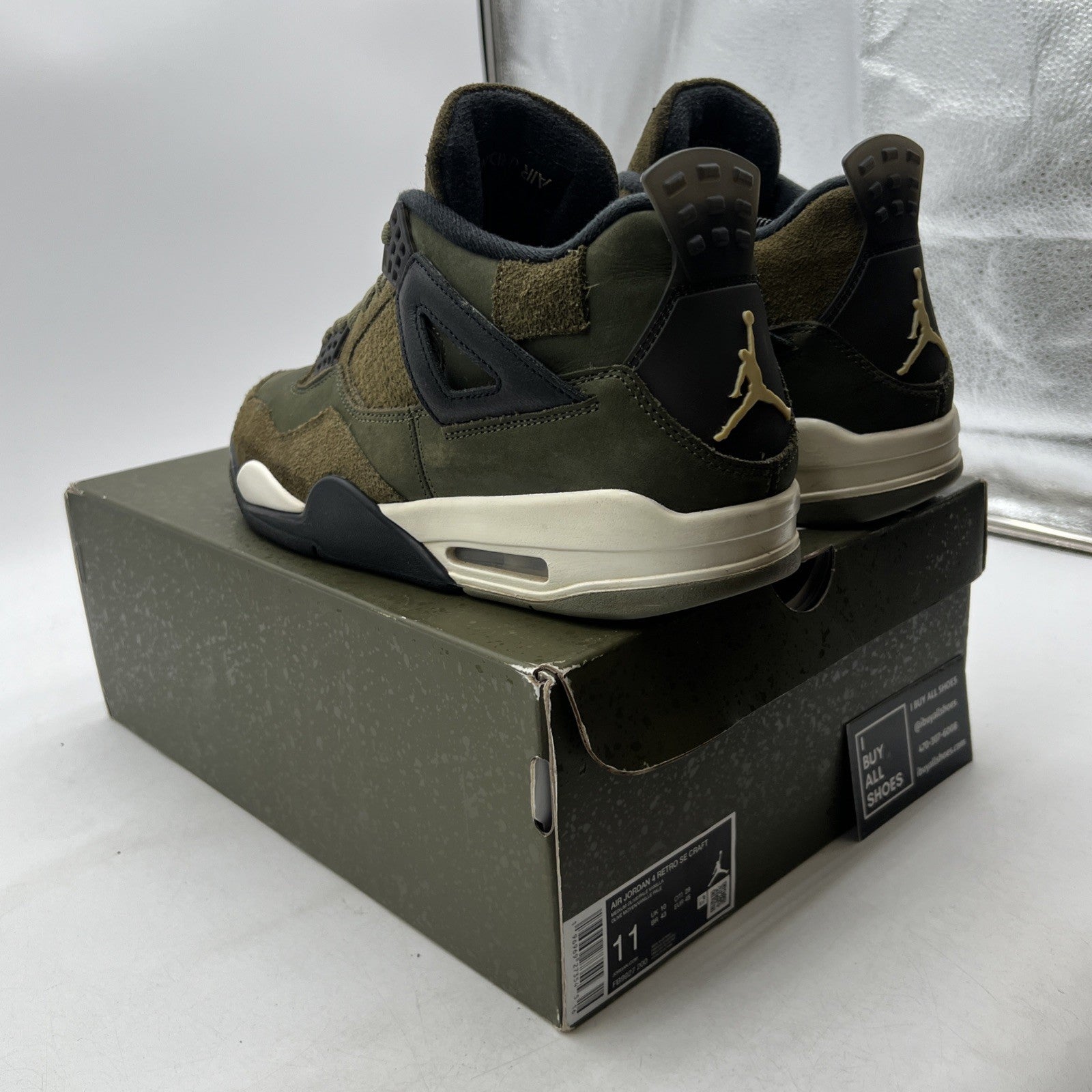 Size 11 - Air Jordan 4 SE Retro Low Craft - Olive (FB9927-200)