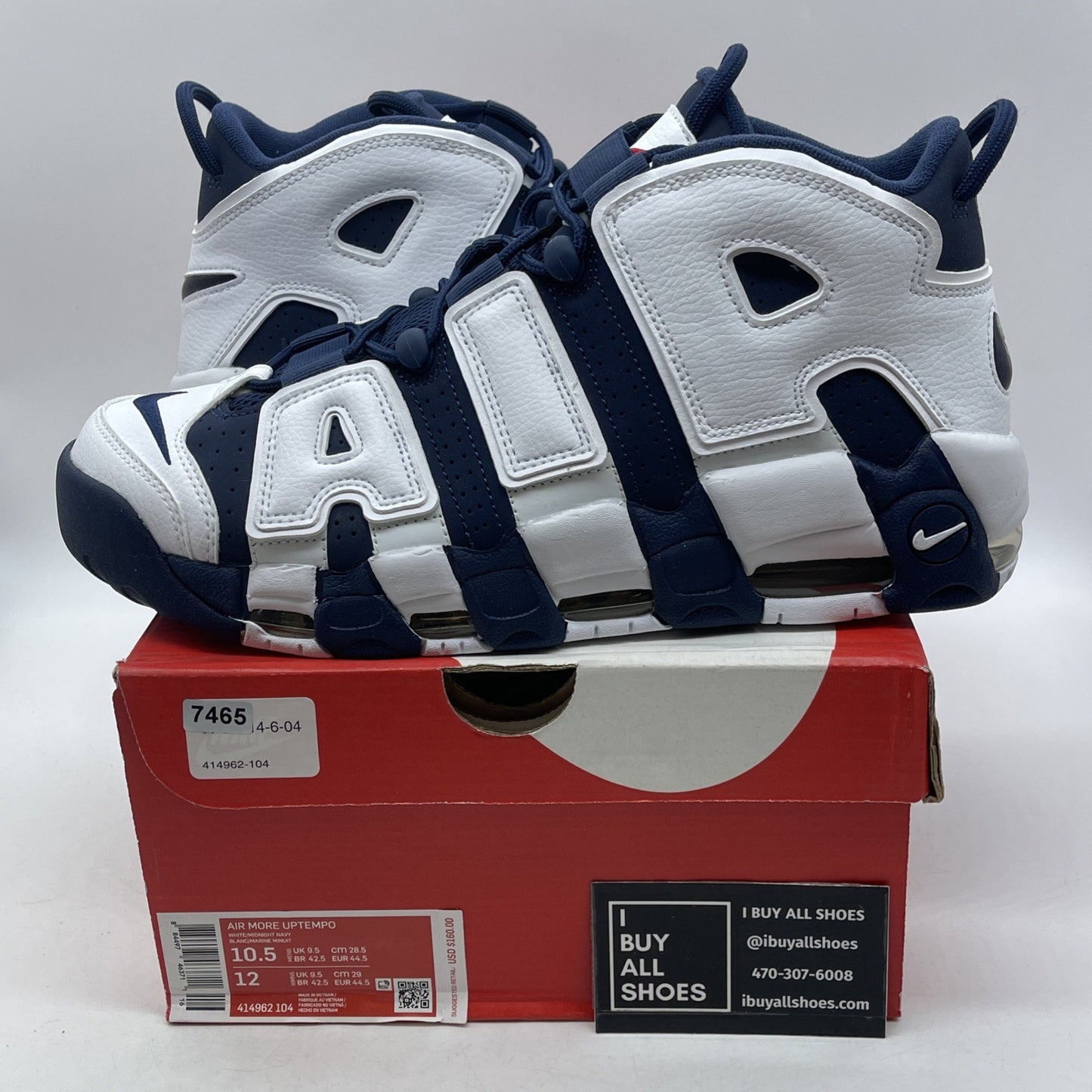 Size 10.5 - Nike Air More Uptempo 2016 Olympic (414962-104)