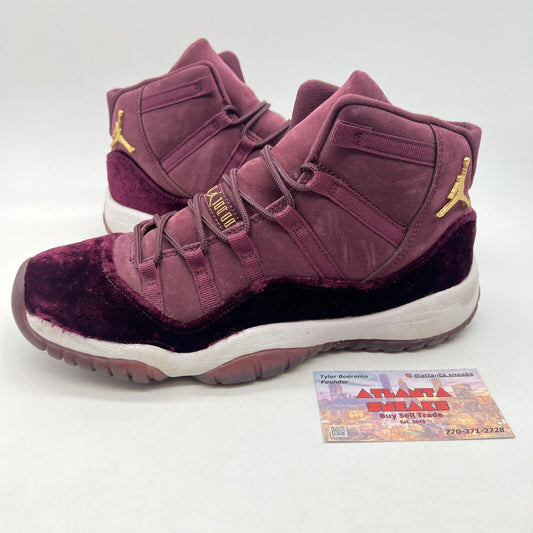 Nike Air Jordan 11 Retro GG Heiress Night Maroon (852625-650) Size 7Y