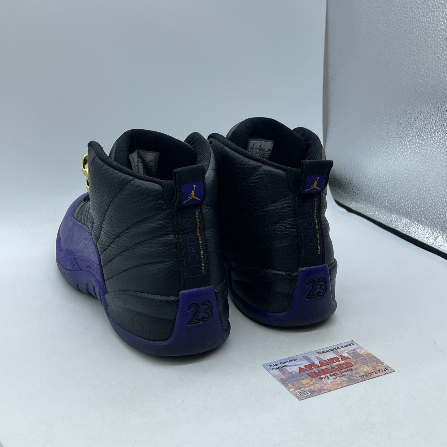 Size 10 - Jordan 12 Retro Mid Field Purple Gold Black Leather (CT8013-057)