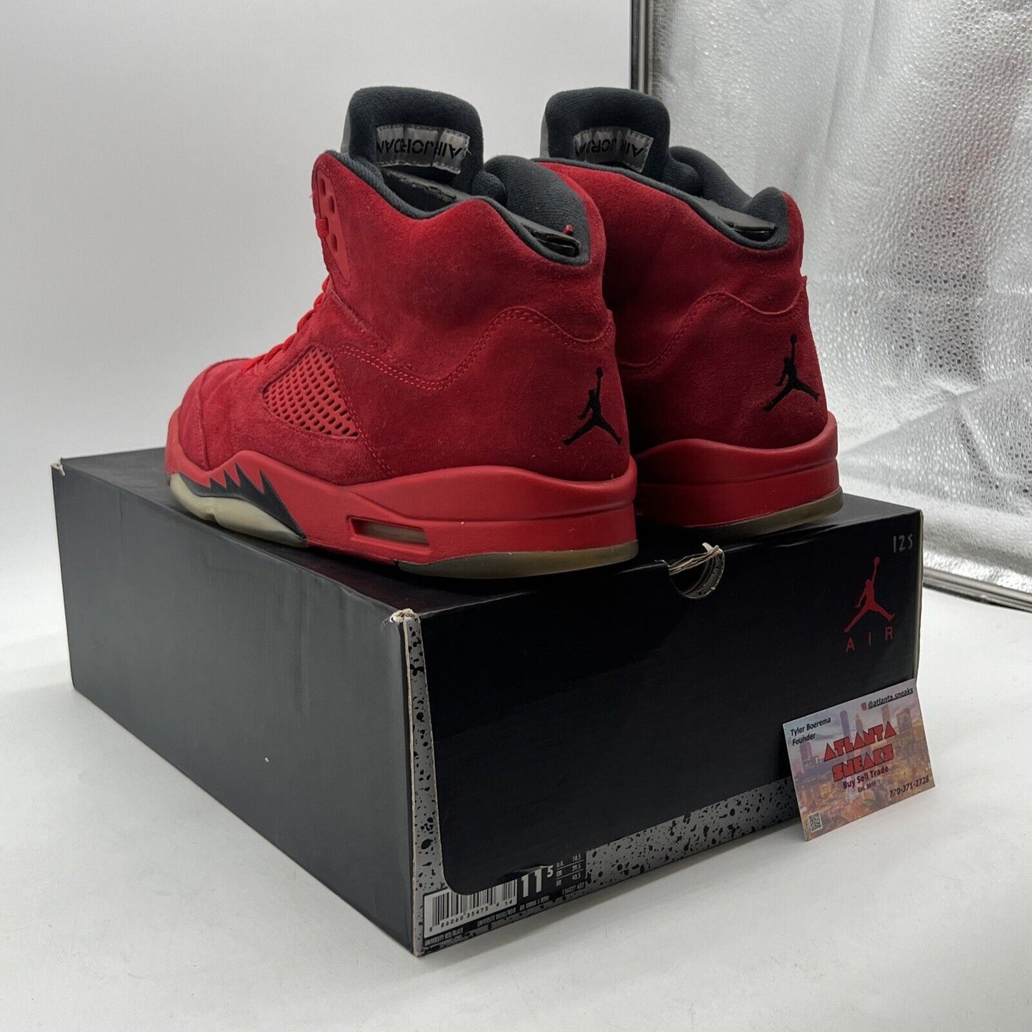 Size 11.5 - Air Jordan 5 Retro Red Suede (136027-602)