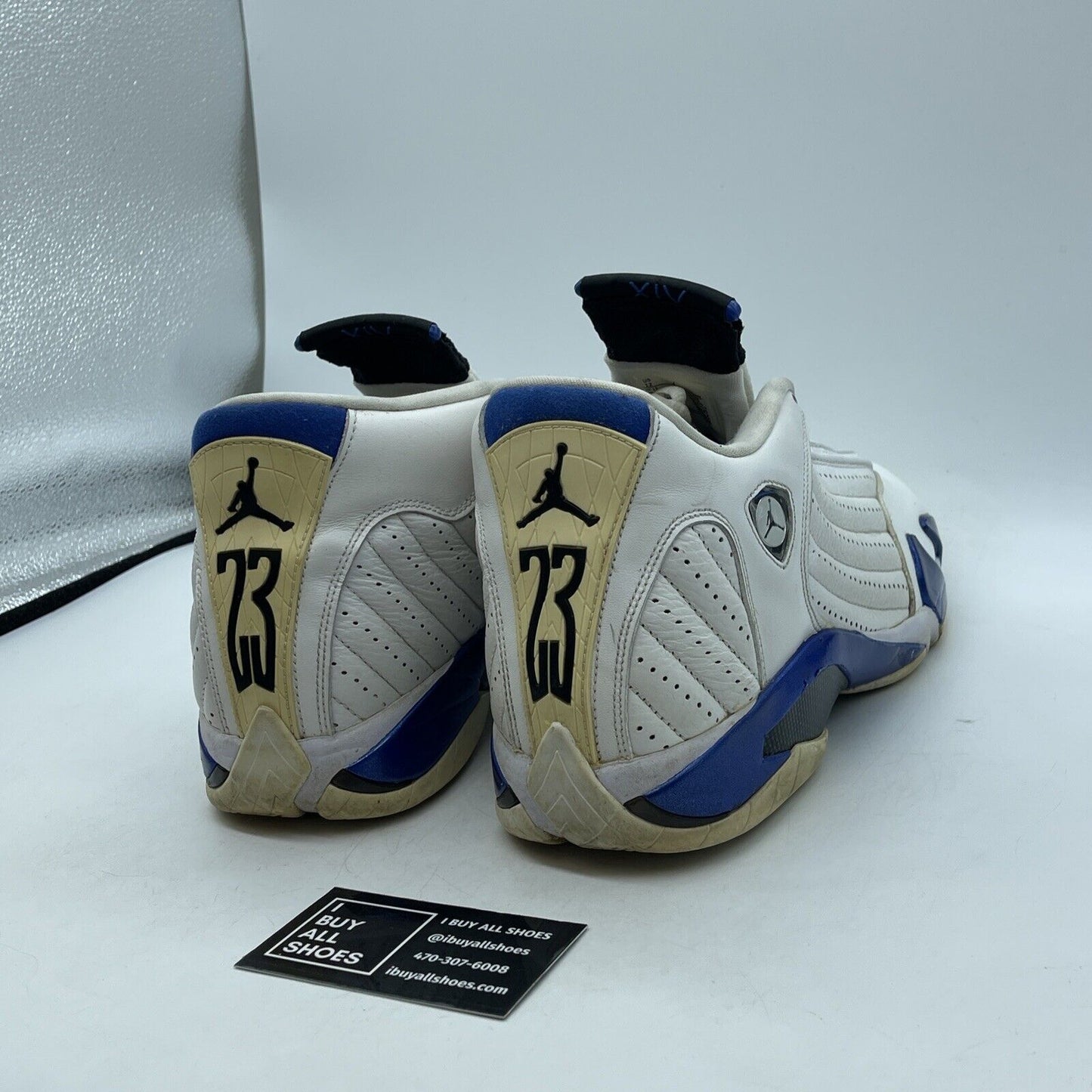 Size 12 - Air Jordan 14 Retro Hyper Royal Blue White Leather (487471-104)