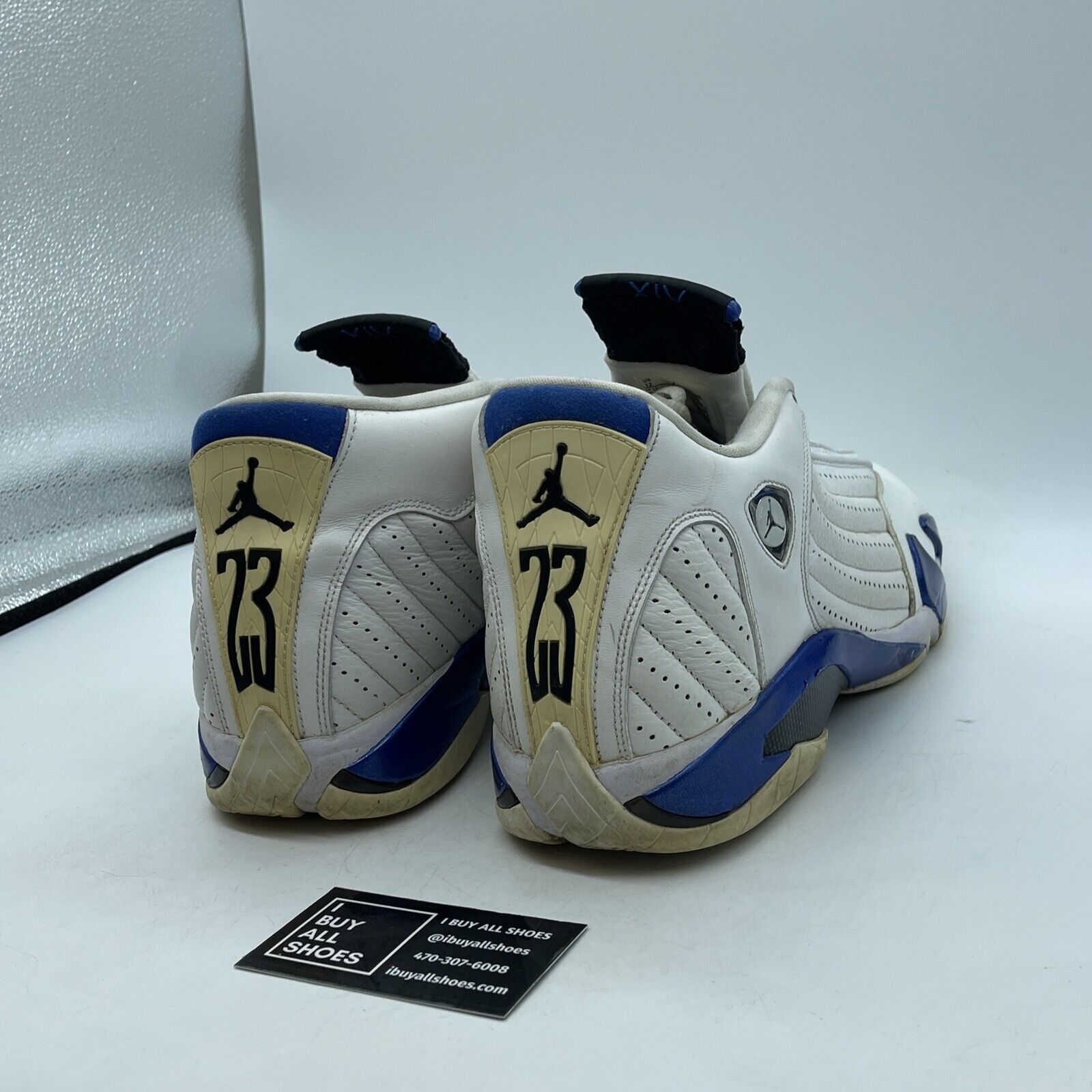 Size 12 - Air Jordan 14 Retro Hyper Royal Blue White Leather (487471-104)