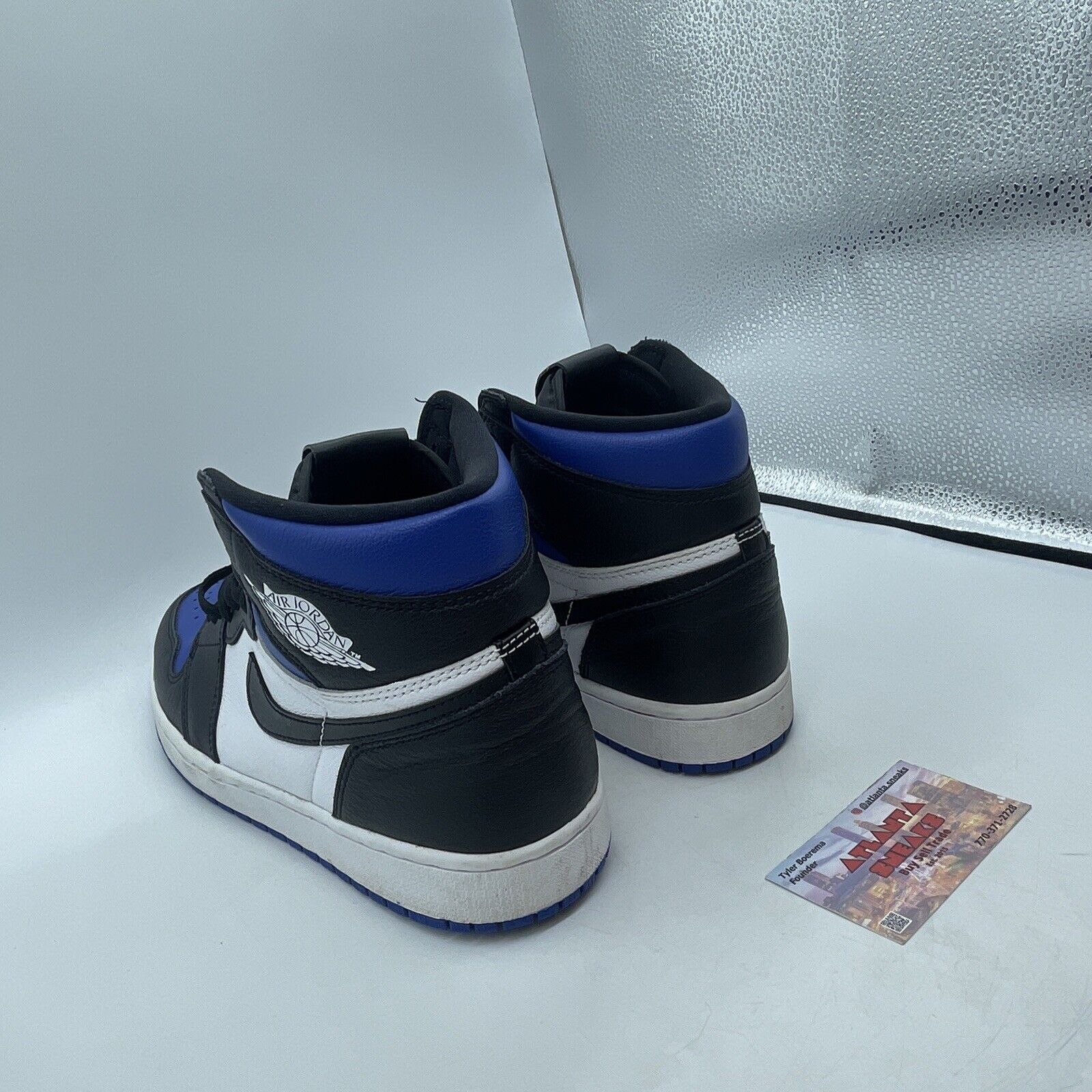 Size 9.5 - Jordan 1 Retro OG High Royal Toe Blue Black White (555088-041)