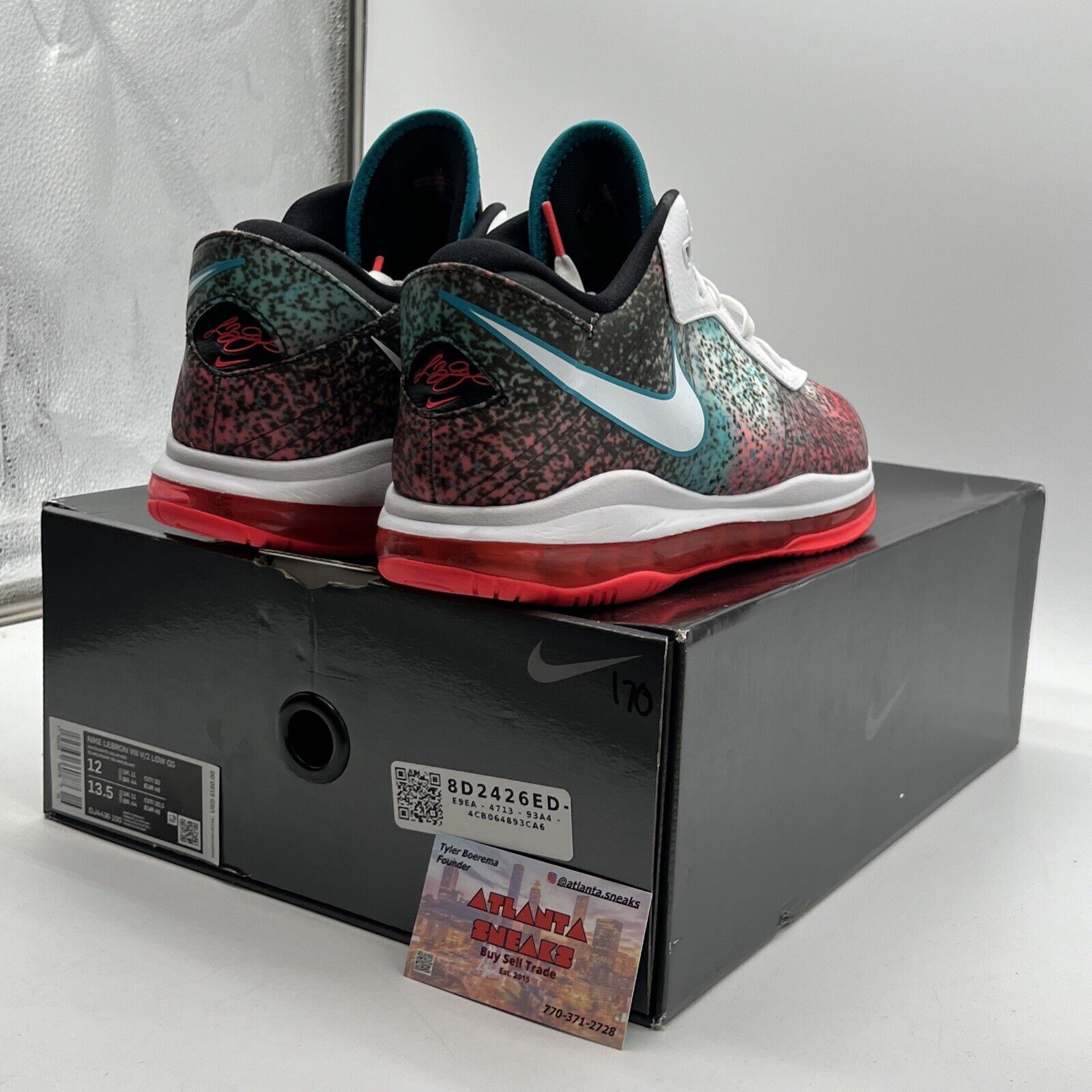 Size 12 - Nike LeBron 8 V/2 Retro 2021 Low Miami Night Pink Blue (DJ4436-100)