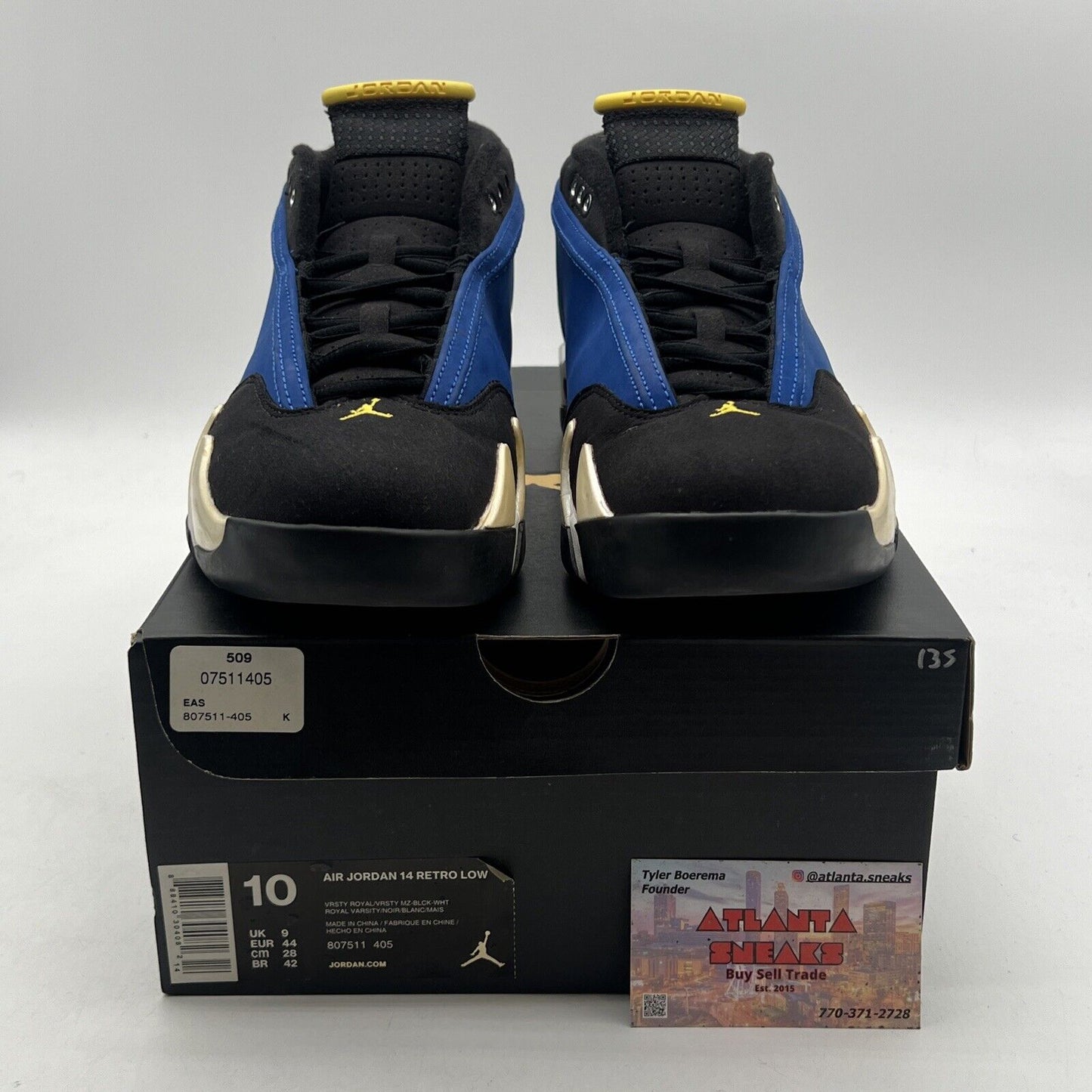 Size 10 - Air Jordan 14 Retro 2015 Low Laney (807511-405)