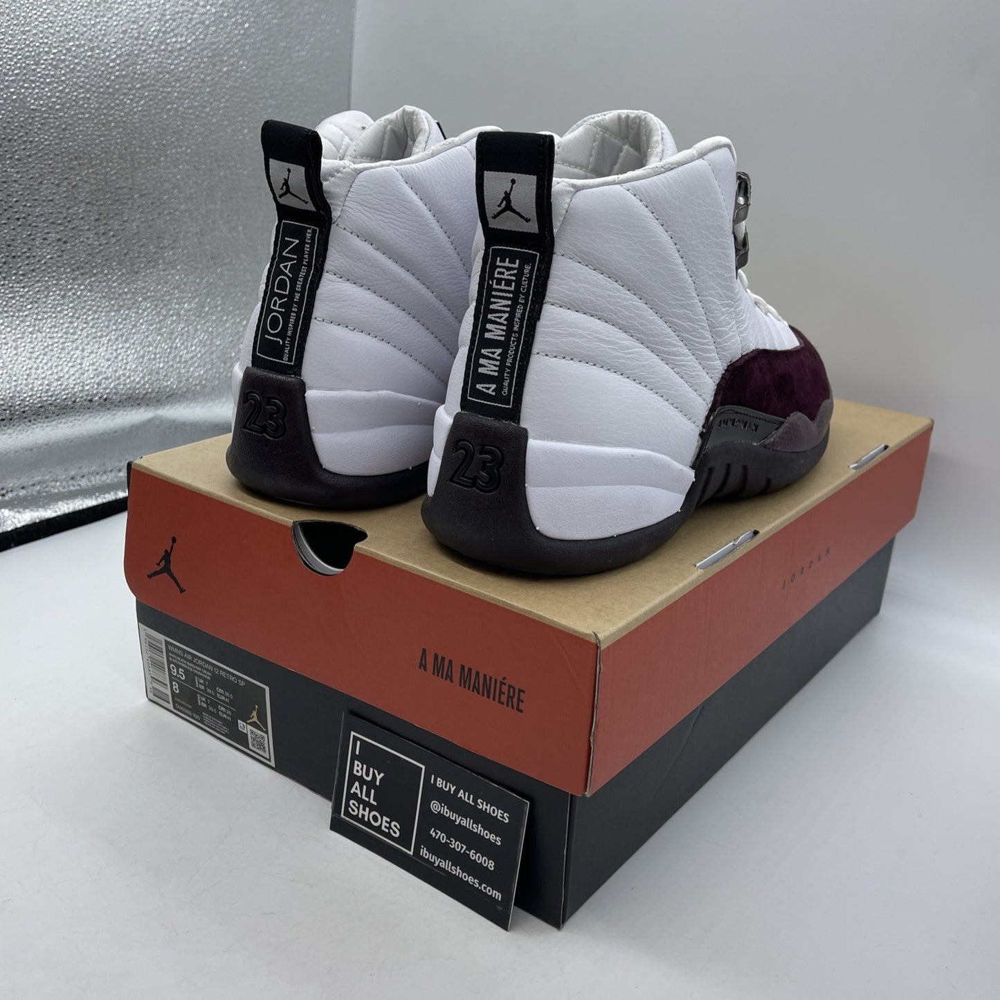 Size 9.5W - Jordan 12 Retro SP x A Ma Maniere Mid White Suede (DV6989-100)