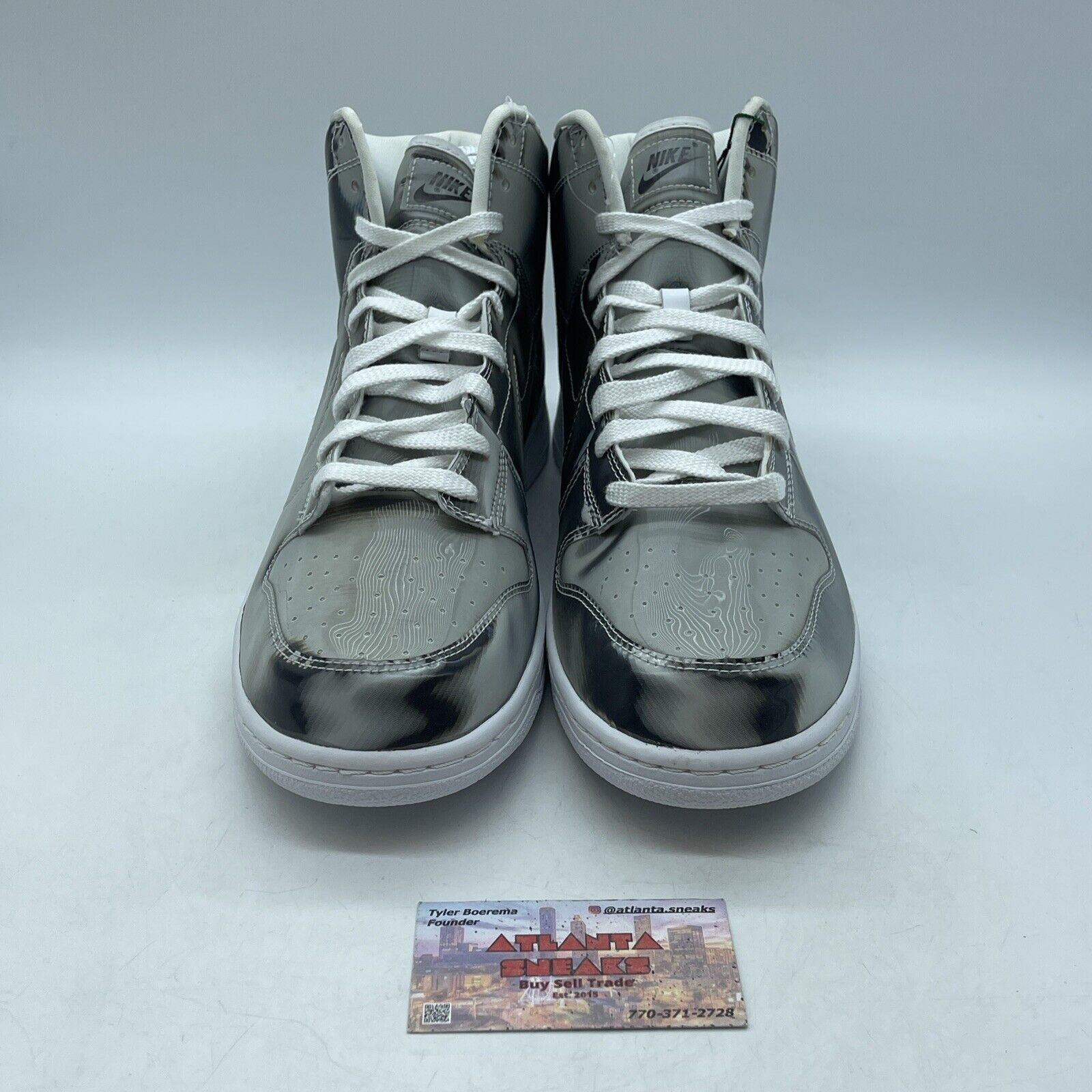 Size 12 - Nike CLOT x Dunk High Flux Silver White Leather (DH4444-900)