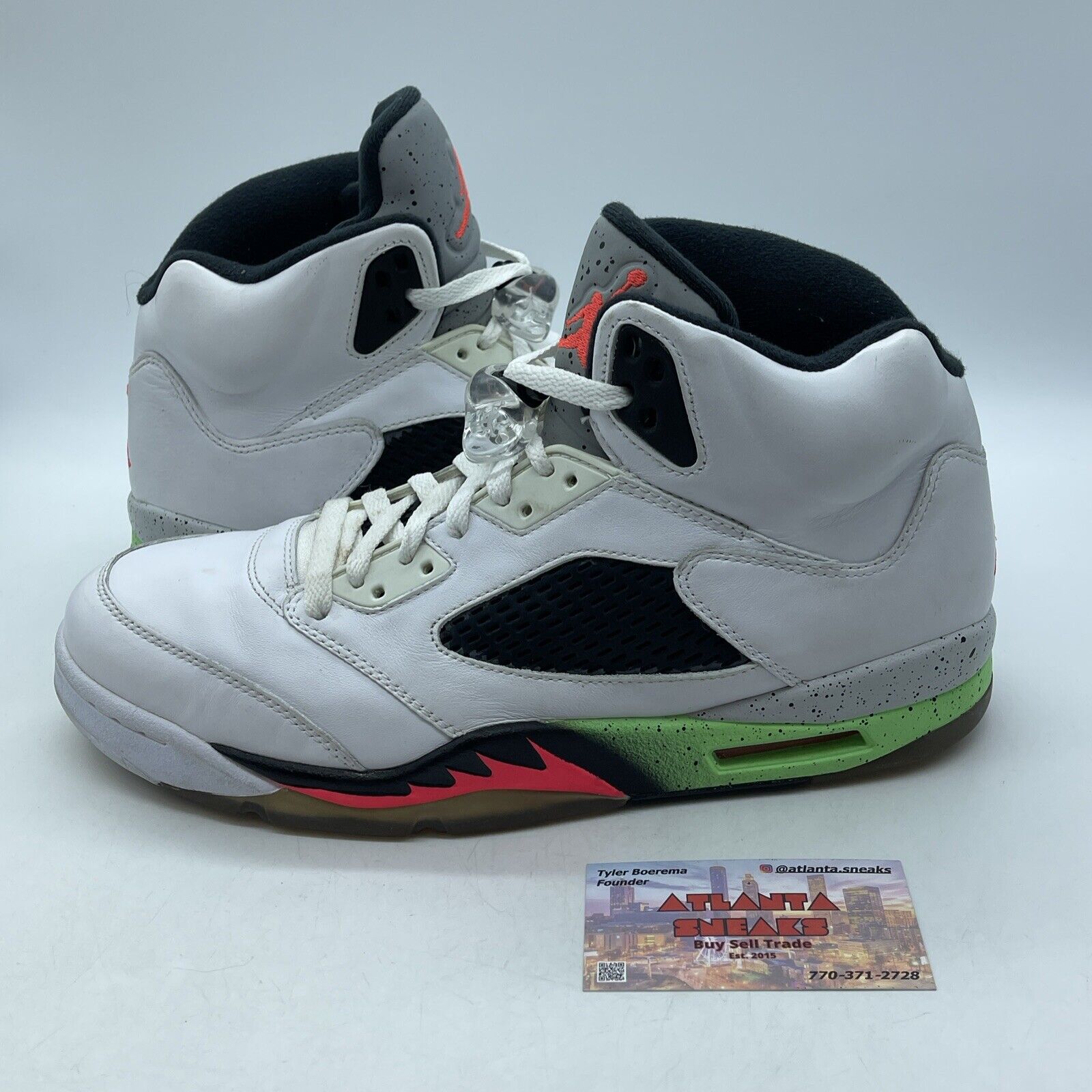 Size 10 - Air Jordan 5 Retro Pro Stars White Black Red Leather (136027-115)