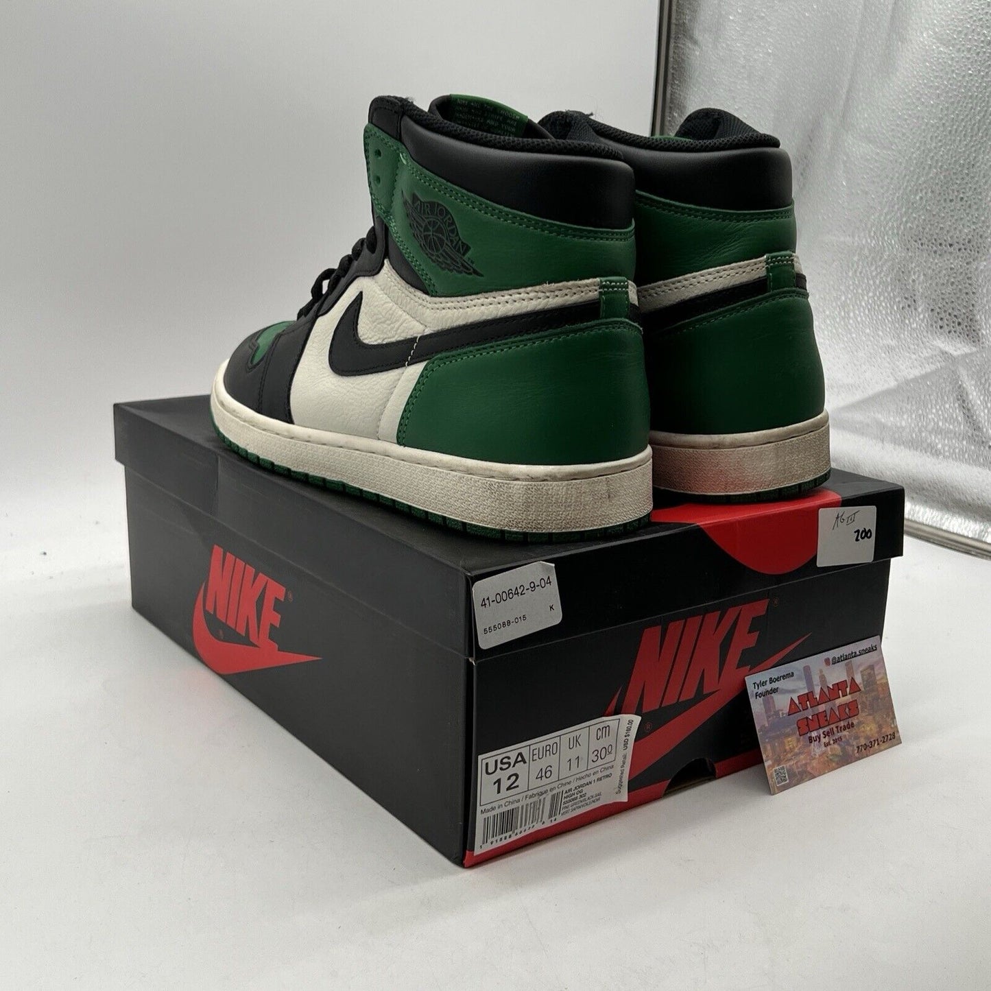 Size 12 - Jordan 1 Retro High OG Pine Green 2018 (555088-302)