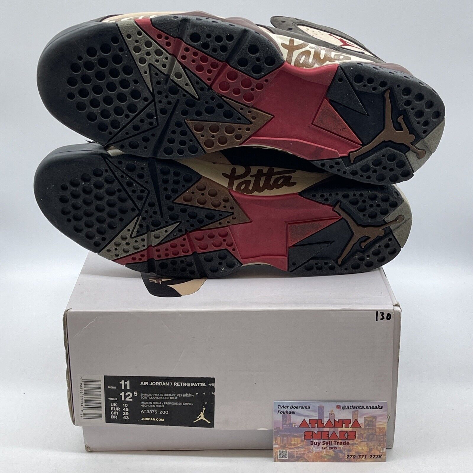 Size 11 - Patta x Air Jordan 7 Retro OG SP Shimmer Tan Brown Suede (AT3375-200)