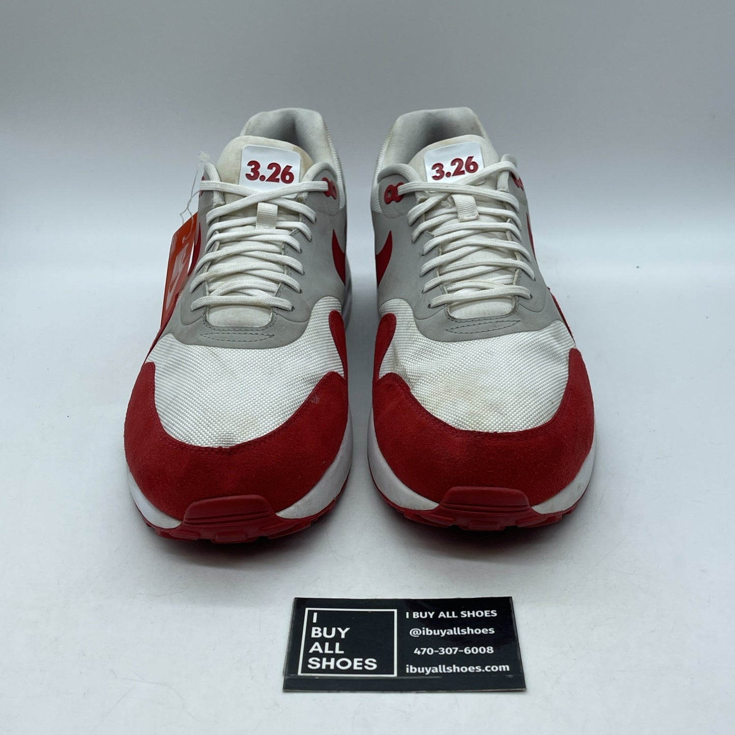 Size 14 - Nike Air Max 1 Ultra 2.0 Air Max Day Grey Red Suede (908091-100)