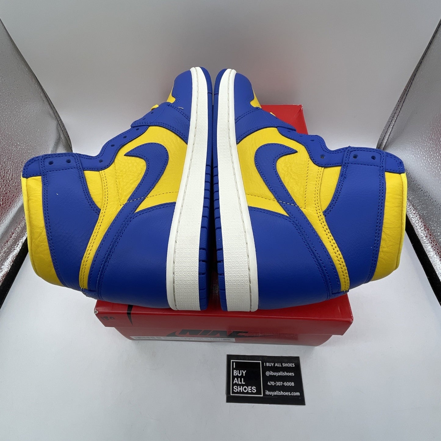 Size 11.5 - Air Jordan 1 High OG Reverse Laney 2023 Blue Yellow (FD2596-700)