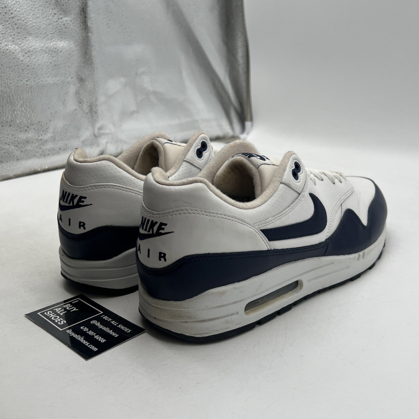Size 13 - Nike Air Max 1 Leather Midnight Navy (654466-101)