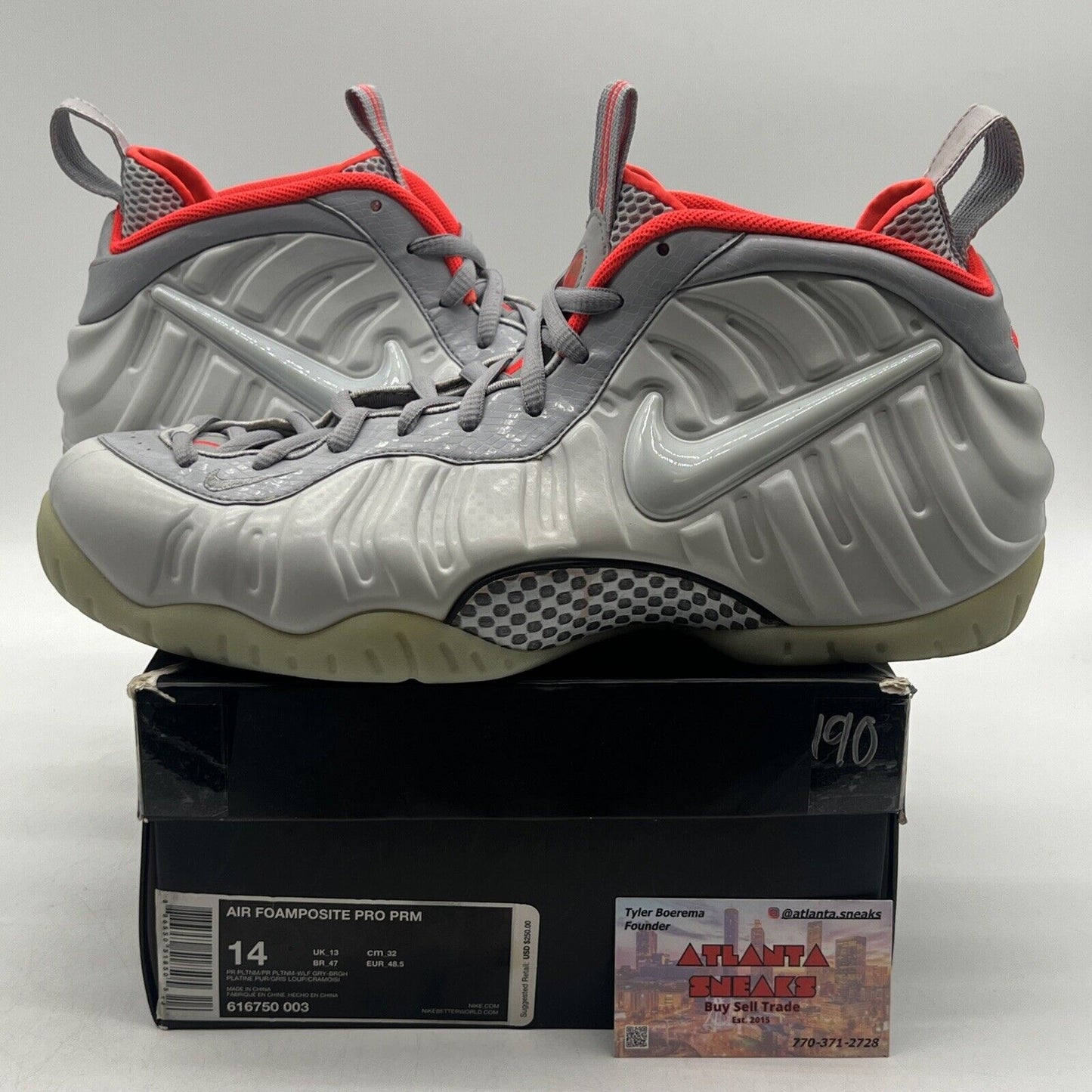 Size 14 - Nike Air Foamposite Pro Premium Pure Platinum (616750-003)