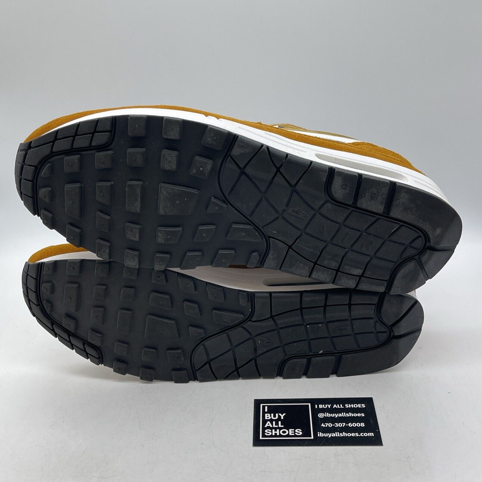 Size 12 - Nike Air Max 1 Premium Retro Curry Brown White Suede (908366-700)