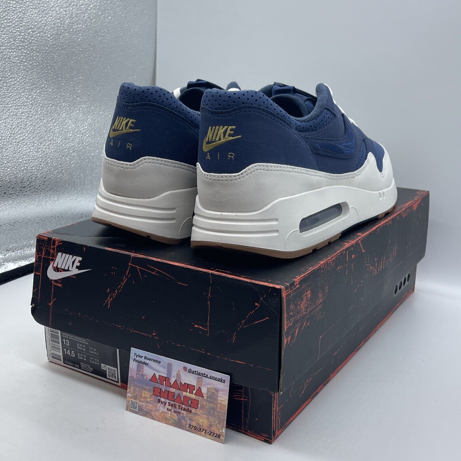 Size 13 - Nike Air Max 1 '86 OG Big Bubble - Jackie Robinson Suede (FZ4831-400)