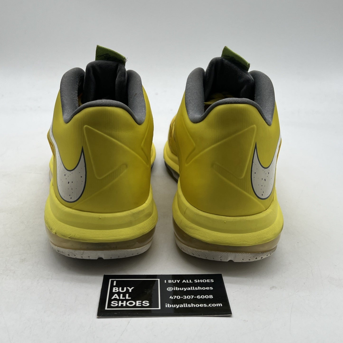 Size 11.5 - Nike Air Max LeBron 10 Low Sonic Yellow (579765-700)