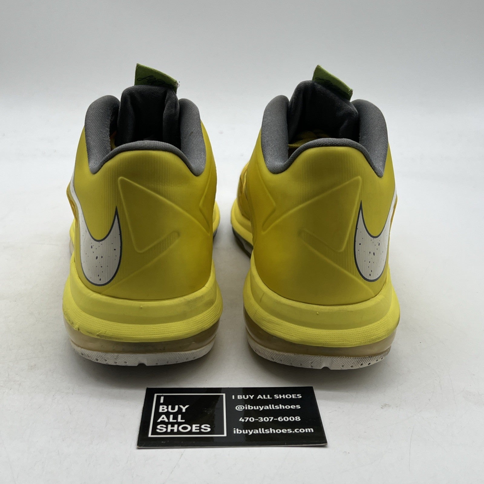 Size 11.5 - Nike Air Max LeBron 10 Low Sonic Yellow (579765-700)