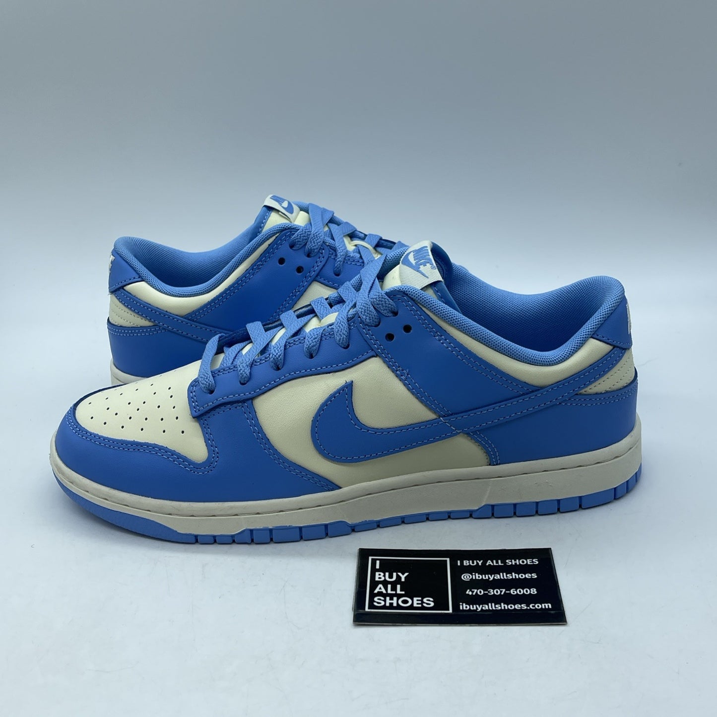 Size 11 - Nike Dunk Low University Blue Coconut Milk White Leather (DV0833-113)