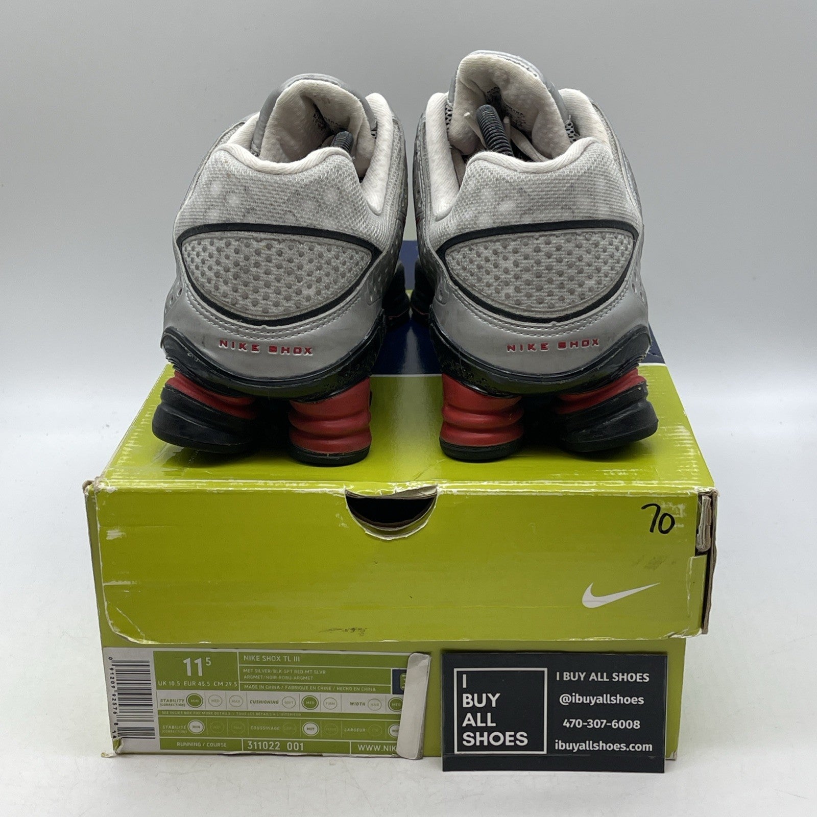 Size 11.5 - Nike Shox TL3 (2005) Original Retro TL Trainers (31102-001)