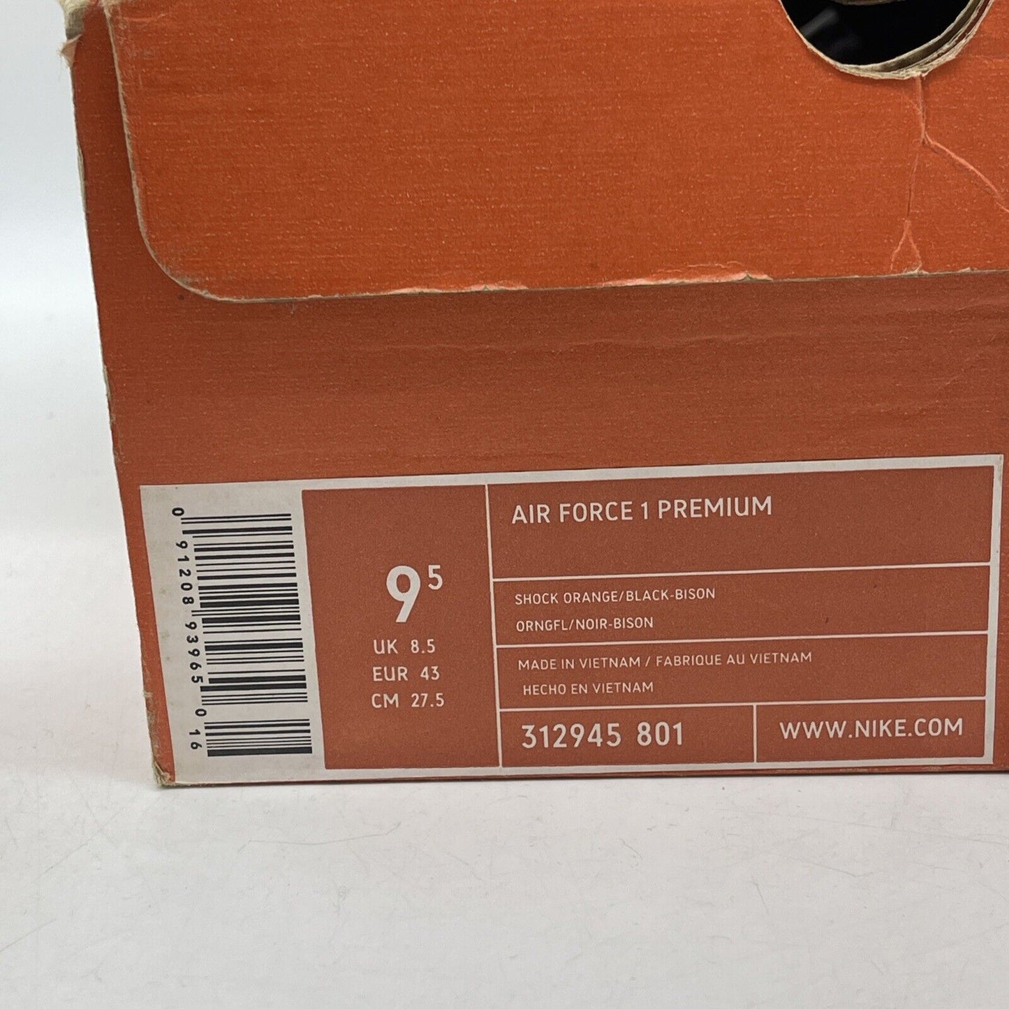 Size 9.5 - Nike Air Force 1 Premium Super Bowl Brown Black Leather (312945-801)