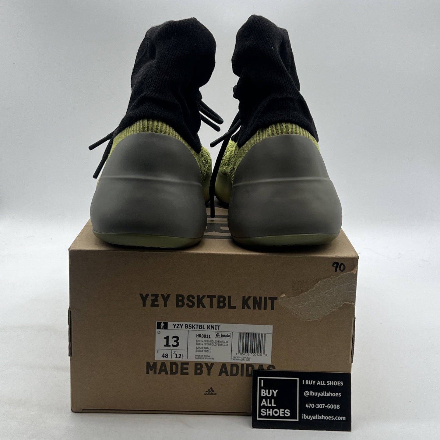 Size 13 - adidas Yeezy Basketball Knit Energy Glow (HR0811)
