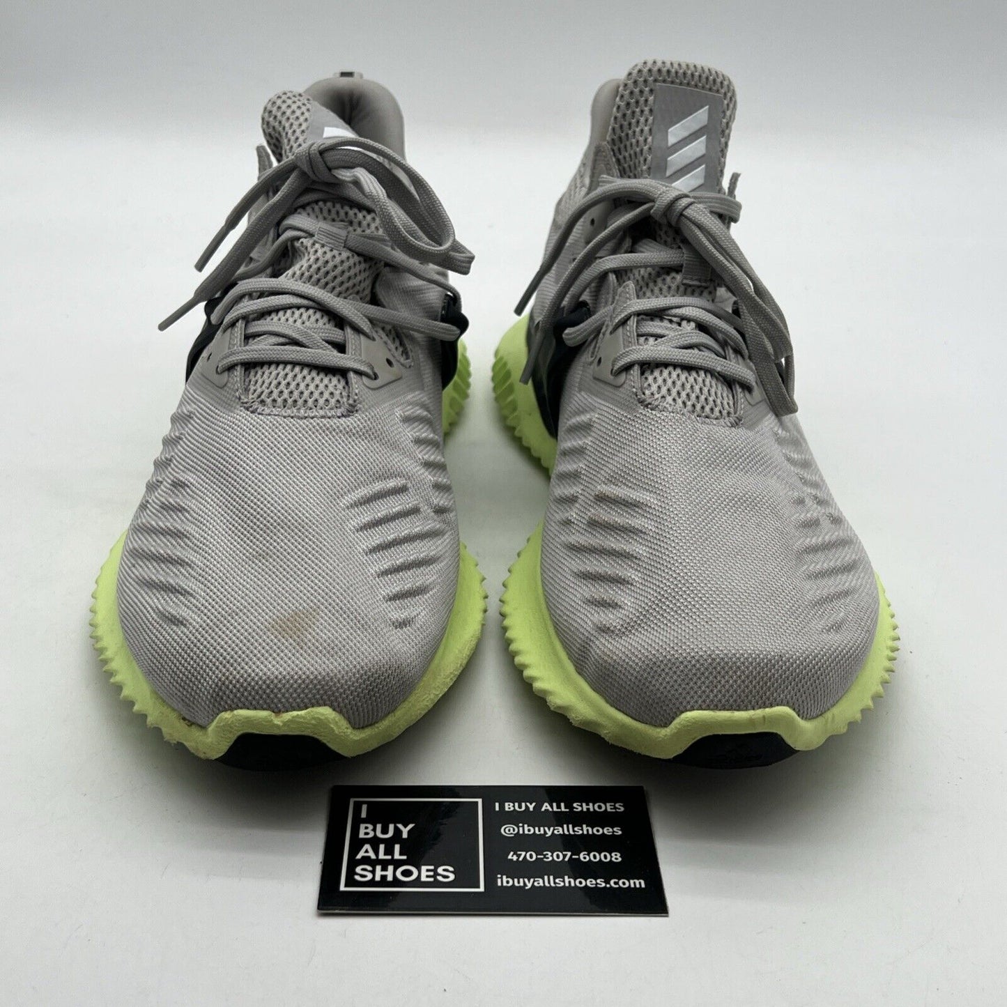 Size 13 - adidas Alphabounce Beyond Grey Hi-Res Yellow (BD7096)