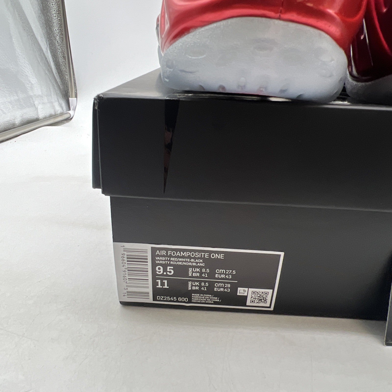 Size 9.5 - Nike Air Foamposite One 2023 Metallic Red (DZ2545-600)