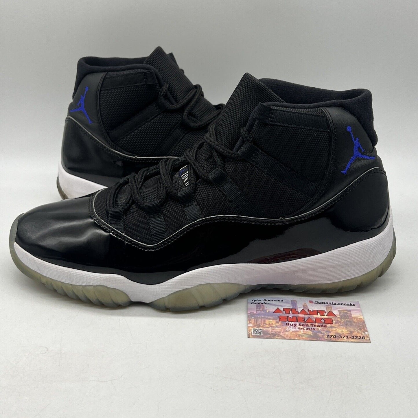 Size 13 - Jordan 11 Retro High Space Jam Black White Leather (378037-003)