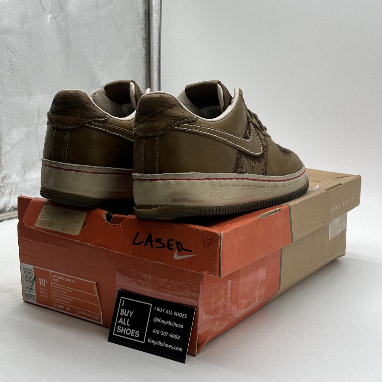 Size 10.5 - Nike Air Force 1 IO 1 Piece Low Brown (312491-331)