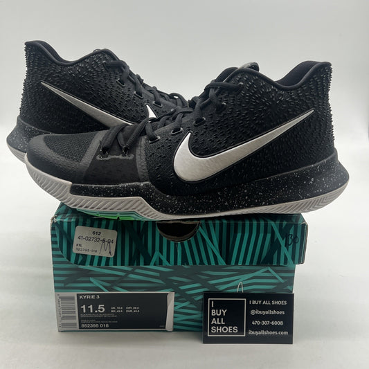 Size 11.5 - Nike Kyrie 3 Black Ice (852395-018)