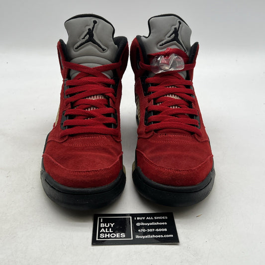 Size 9 - Air Jordan 5 Retro Raging Bull Red Suede (136027-601)
