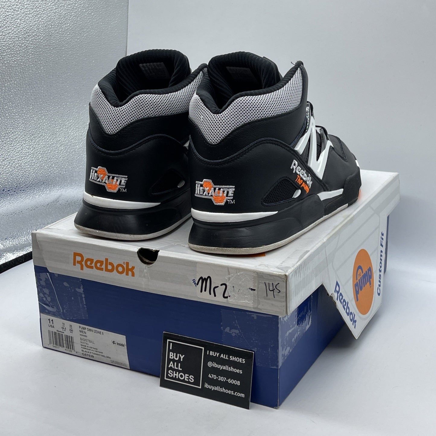 Size 11 - Reebok Pump Omni Zone 2 Dee Brown White Black Leather (G57539)